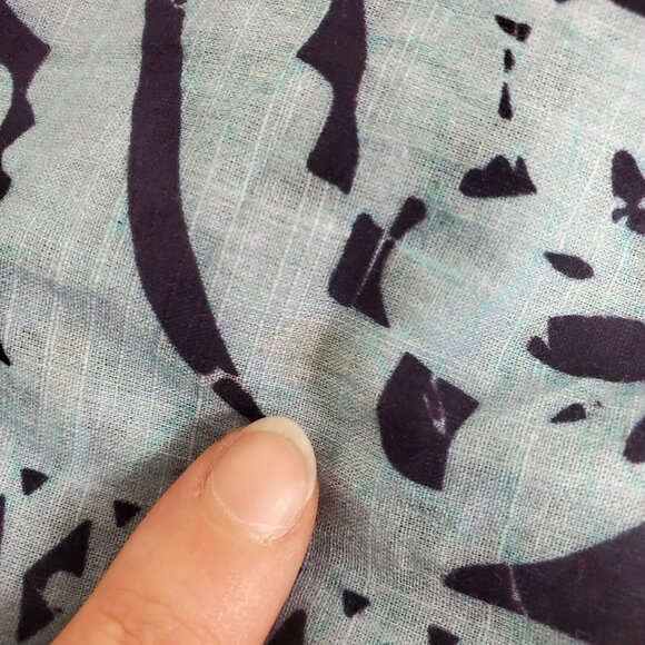 Lola Australia Womens Ruffled Midi Dress Size XS Blue Tropical Beach Peasant - Picture 9 of 12